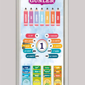 Okul Kapı Giydirme - Mevsim- Ay- Günler -108
