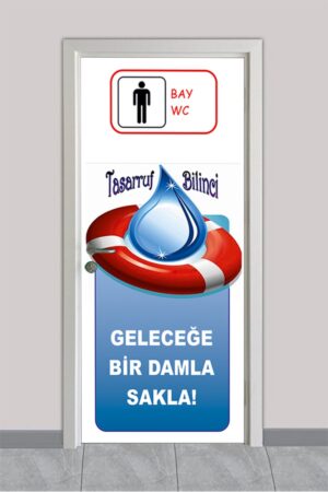Erkek WC – Su Tasarrufu – Okul Kapı Giydirme