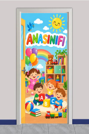 Anasınıfı – Güneş, Gökkuşağı ve Oyun – Okul Kapı Giydirme