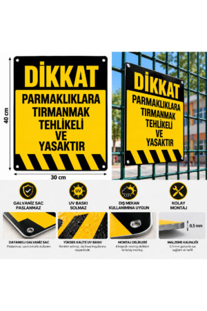 Okul Çatı Altında Durmak Tehlikeli ve Yasaktır Uyarı Levhası – Galvaniz Sac, UV Baskı