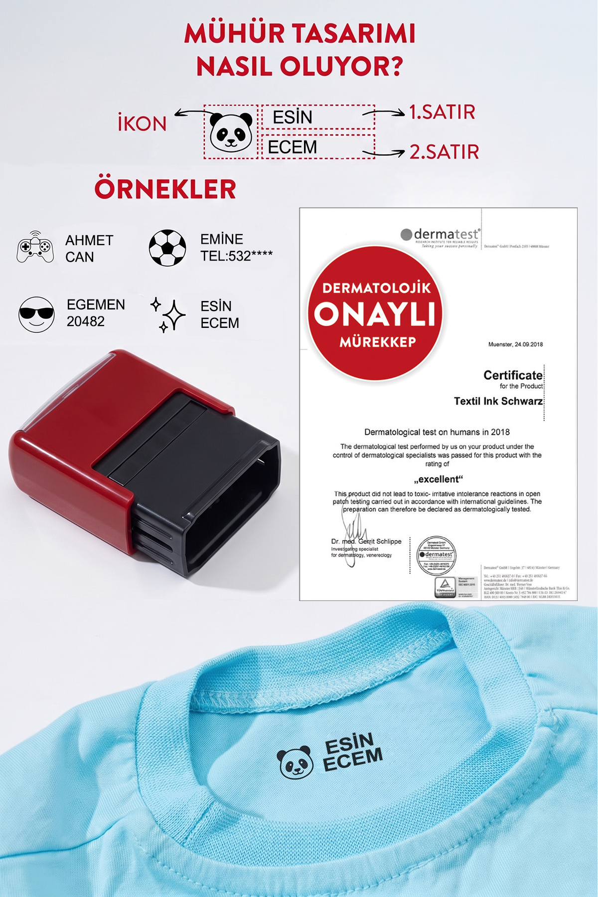 Kıyafet Kaşesi Okul Kaşesi Öğrenci Kaşesi Kişiye Özel İSİM Kaşesi - Görsel 4