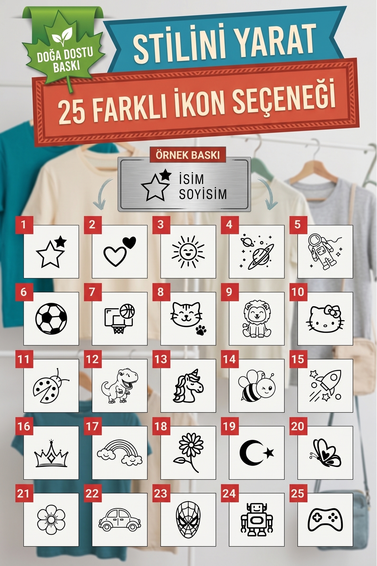 Kıyafet Kaşesi Okul Kaşesi Öğrenci Kaşesi Kişiye Özel İSİM Kaşesi - Görsel 5