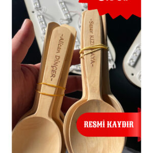 Şimşir Oyun Kaşığı (4 Adet) - İsme Özel Sipariş