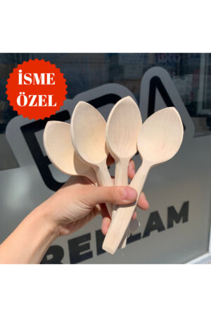 Ankara Gürgen Ağacı Oyun Kaşığı Takımı (İSME ÖZEL) (4 ADET)