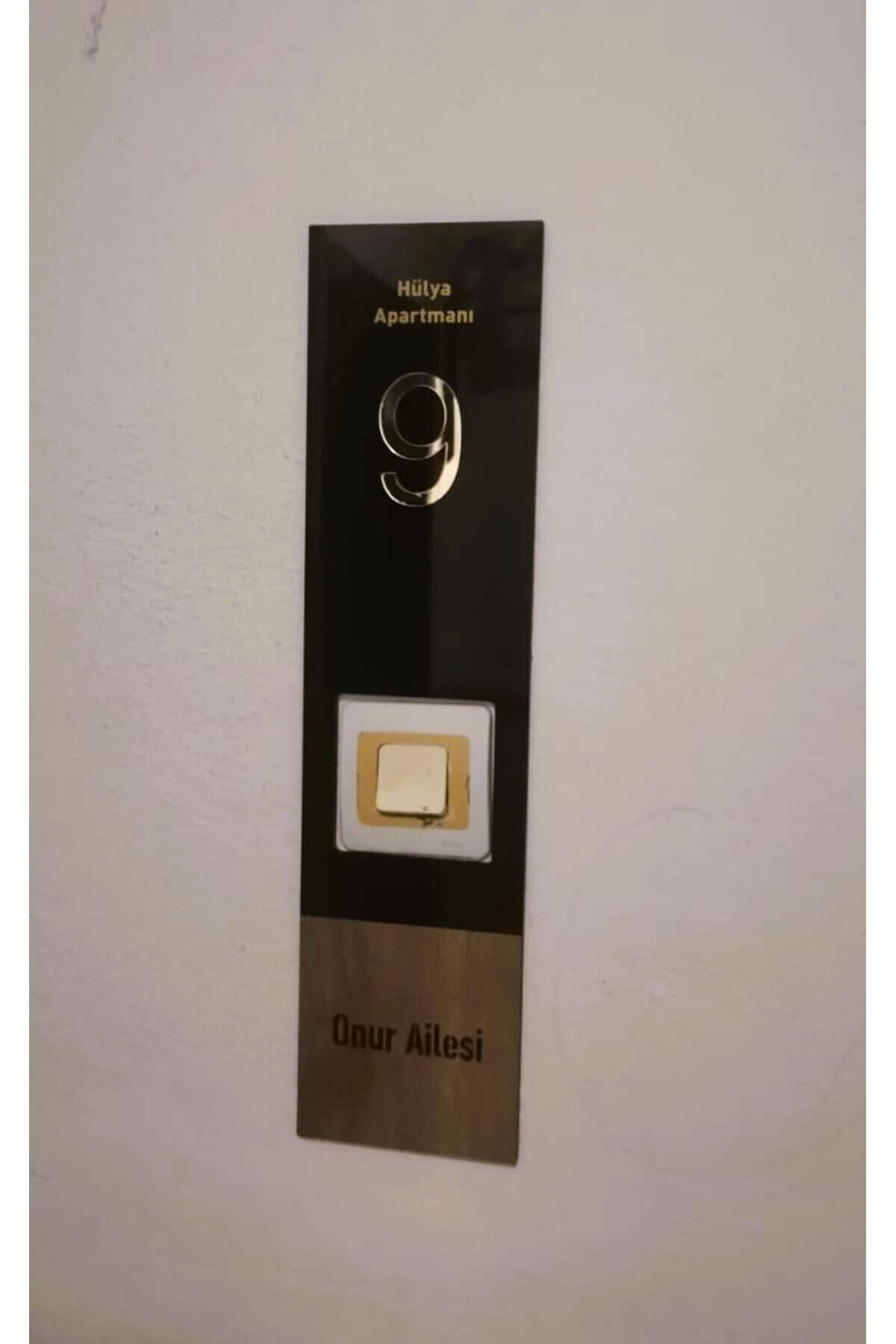 Kişiye Özel Isimli Dekoratif Kapı Numarası Siyah-Ahşap - Görsel 4